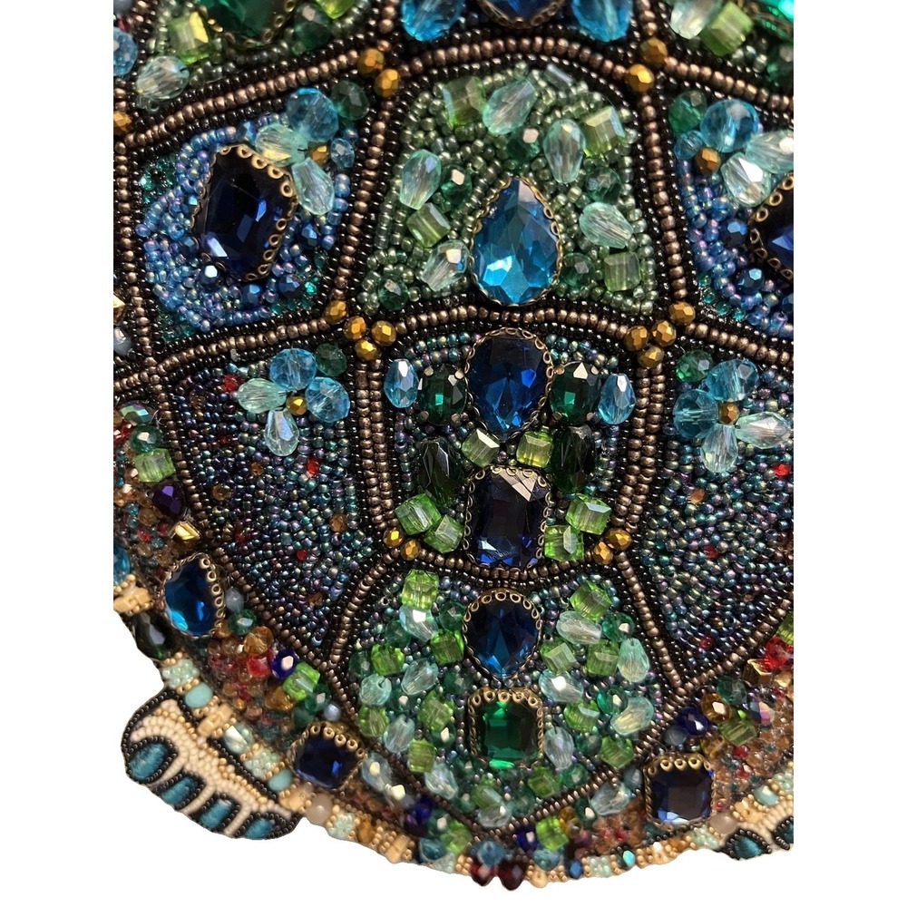 Mary Frances Wave Rider Turtle Crossbody Bag Beaded Jeweled S002-407 NWT - Picture 4 of 4